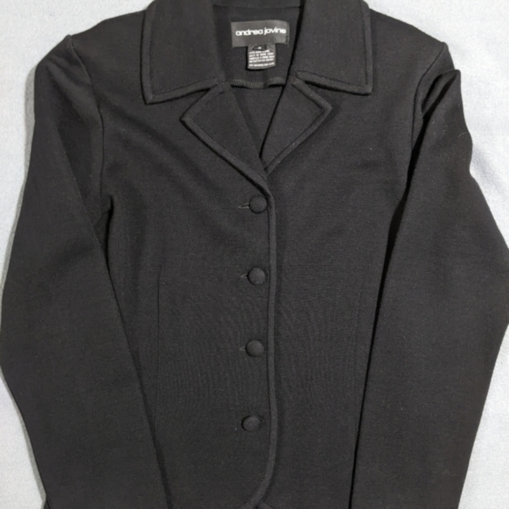 Andrea Jovine black wool‎ blazer jacket size M